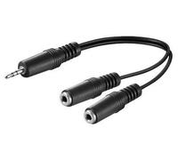 Microconnect AUDLL02 câble audio 0,2 m 3,5mm 2 x 2,5 mm Noir