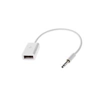 Microconnect audusbfw 3.5 mm USB A Blanc Adaptateur de Cable - Adaptateur pour Cable (3.5 mm, USB A, 0,2 m, Blanc)