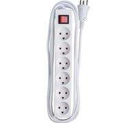 MicroConnect Bloc multiprises 6 prises 3m Blanc
