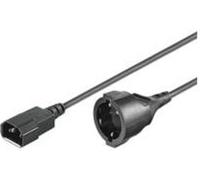 Microconnect C14-Schuko M-F, 1,5 m Câble de transmission noir 1,5 m C14 femelle