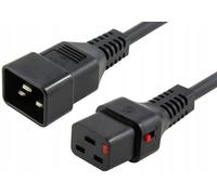 MicroConnect C19 IEC Verrouillage vers mâle C20 2m Noir