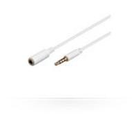 Microconnect Câble 2 m Blanc Mâle à Femelle 3.5 mm pour iPhone, MP3, Smartphones, Tablettes et Enceintes