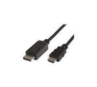 MicroConnect - Câble adaptateur - DisplayPort mâle pour HDMI mâle - 1 m - noir