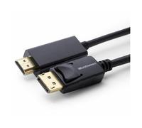 MicroConnect - Câble adaptateur - DisplayPort mâle verrouillé pour HDMI mâle - 2 m - noir - support 1080 p 60 Hz