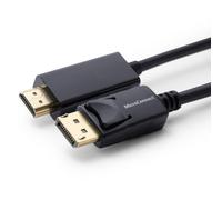 MicroConnect - Câble adaptateur - DisplayPort mâle verrouillé pour HDMI mâle - 50 cm - double blindage - noir - support 1080 p 60 Hz