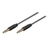 MicroConnect - Câble audio - mini jack 4 pôles mâle pour mini jack 4 pôles mâle - 2 m - noir