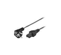 goobay 93277 Câble d´alimentation coudé pour appareils chauds / prise de courant C15 / cable universel / Pour Xbox One, PS4, PS5, TV / 2 mètres / noir