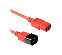 MicroConnect - Câble d'alimentation - IEC 60320 C14 pour power IEC 60320 C13 - 3 m - rouge