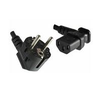 MicroConnect - Câble d'alimentation - power CEE 7/7 (M) incliné pour power IEC 60320 C13 incliné - 1.8 m - noir