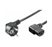 EFB Elektronik EK535.5 Câble Secteur 5m CEE7/4 Mâle vers Coupleur C13 Femelle Noir, Connecteurs Coudés 90°, Diamètre 7.1mm