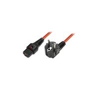 IEC-LOCK Cordon d'alimentation CEE7 / C13 à verrouillage orange - 3,0 m