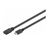 MicroConnect - Câble d'extension USB - 24 pin USB-C (M) pour 24 pin USB-C (F) - USB 3.1 - 3 A - 1.5 m - noir, argent