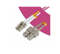 MicroConnect - Câble réseau - LC/PC multimode (M) pour SC/PC multimode (M) - 1 m - fibre optique - 50 / 125 microns - OM4 - sans halogène - violet erica