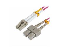 MicroConnect - Câble réseau - LC/UPC multimode pour SC/UPC multimode - 3 m - fibre optique - 50 / 125 microns - OM4 - sans halogène - violet