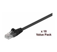 MicroConnect - Câble réseau - RJ-45 (M) pour RJ-45 (M) - 10 m - UTP - CAT 5e - moulé, bloqué - noir (pack de 10)