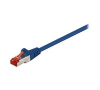 MicroConnect – Câble réseau RJ45 mâle‑mâle 25 cm CAT6 F/UTP blindé verrouillé bleu
