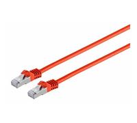 MicroConnect - Câble réseau - RJ-45 (M) pour RJ-45 (M) - 25 cm - SFTP, PiMF - CAT 7 - démarré, sans crochet - rouge