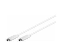 MicroConnect - Câble USB - 24 pin USB-C (M) pour 24 pin USB-C (M) - USB 3.1 - 1 m - blanc