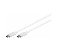 MicroConnect Câble USB-C (M) vers USB-C (M) USB 3.1 Gen 2 10 Gbps 50 cm Blanc