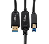 MicroConnect Câble USB 3.2 Gen 2 A-B en fibre optique, 20m