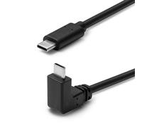 MicroConnect - Câble USB - 24 pin USB-C (M) droit pour 24 pin USB-C (M) incliné - USB 3.2 Gen 2 - 1 m - noir