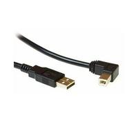 MicroConnect - Câble USB - USB type B (M) pour USB (M) - USB 2.0 - 2 m - connecteur à angle droit