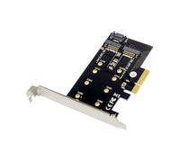 MicroConnect Carte adaptateur M.2 NGFF vers PCI-E X4 pour SSD B Key et M Key, Compatible Windows, Linux et Mac OS
