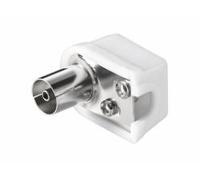 Microconnect coaxadapteraf1 Acier Inoxydable, Couleur Blanc - connecteur (Acier Inoxydable, Blanc, en Plastique)