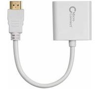 MicroConnect Adaptateur HDMI vers VGA – Full HD 1920×1080 à 60 Hz, Plug and Play, Sans audio – Blanc