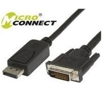 Microconnect DisplayPort - DVI 24+1 M-M 1m - Adaptateur de câble vidéo (DisplayPort, mâle/mâle, noir)