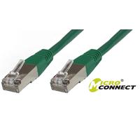 MicroConnect - F/UTP CAT6 15m Green PVC - Câbles réseau