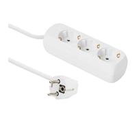 MicroConnect Prise de courant Schuko 3 prises, câble 3 mètres, couleur Blanc