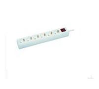 Microconnect GRU0065W Prise Schuko 6 Voies Blanc 5 m avec Interrupteur on/Off