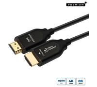 MicroConnect Premium - Câble HDMI avec Ethernet - HDMI mâle pour HDMI mâle - 10 m - cuivre hybride/fibre optique - noir - support 4K 120 Hz, support