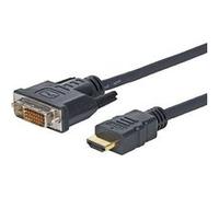Microconnect HDM192411 câble vidéo et adaptateur 1 m HDMI Type A (Standard) DVI-D Noir