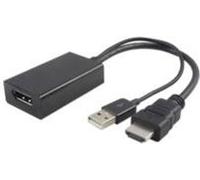 Microconnect HDMDPP1 HDMI + USB DisplayPort Noir Adaptateur de câble vidéo (HDMDPP1)