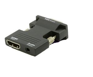 Microconnect HDMIVGAAUDIOB changeur de genre de câble VGA (D-Sub) HDMI + Audio Noir