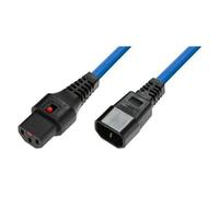 Microconnect MC-C13C14LOCK-2.5MB câble électrique Bleu 2,5 m Coupleur C13 Coupleur C14