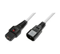 Microconnect MC-C13C14LOCK-2MW câble électrique Blanc 2 m Coupleur C13 Coupleur C14