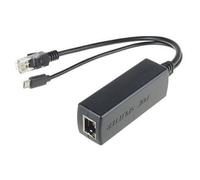 Microconnect MC-POESPLITTER séparateur voix-données Connexion Ethernet, supportant l'alimentation via ce port (PoE) Noir
