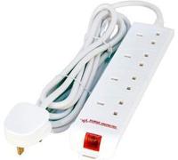 Microconnect MC-UKSURGESTRIP4-5M Prise multiple 4 sorties AC Indoor Blanc