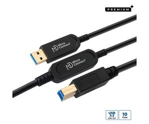 Microconnect MC-USB3.0AB15OP câble USB USB 3.2 Gen 2 (3.1 Gen 2) 15 m USB A USB B Noir