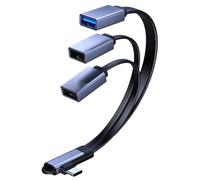 Microconnect MC-USBCANG-USBA3WAY câble vidéo et adaptateur 0,12 m USB Type-C Bleu