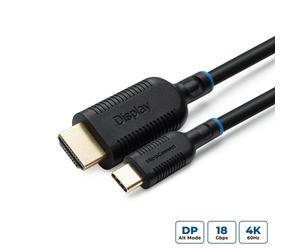 Microconnect MC-USBCHDMI05 câble vidéo et adaptateur 0,5 m HDMI Type A (Standard) Noir