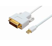 Microconnect MDPDVI1 câble vidéo et adaptateur 1 m Mini DisplayPort DVI-D Blanc