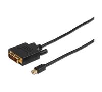 Microconnect MDPDVI1B câble vidéo et adaptateur 1 m Mini DisplayPort DVI-D Noir