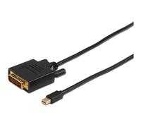 Microconnect MDPDVI2B câble vidéo et adaptateur 2 m Mini DisplayPort DVI-D Noir