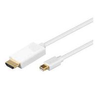 Microconnect MDPHDMI1-4K câble vidéo et adaptateur 1 m Mini DisplayPort HDMI Type A (Standard) Blanc