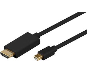 Microconnect MDPHDMI1B câble vidéo et adaptateur 1 m Mini DisplayPort HDMI Type A (Standard) Noir
