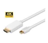 Microconnect MDPHDMI2-4K câble vidéo et adaptateur 2 m Mini DisplayPort HDMI Type A (Standard) Blanc